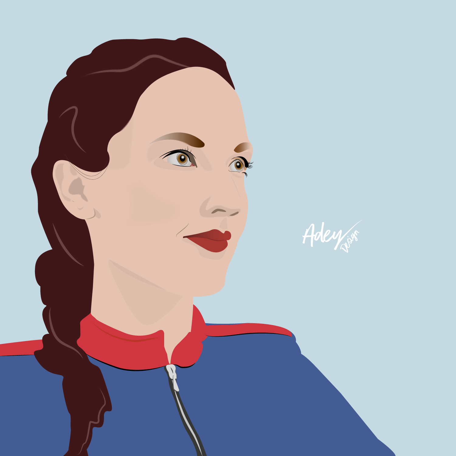 Dessin illustrator - portrait Jain