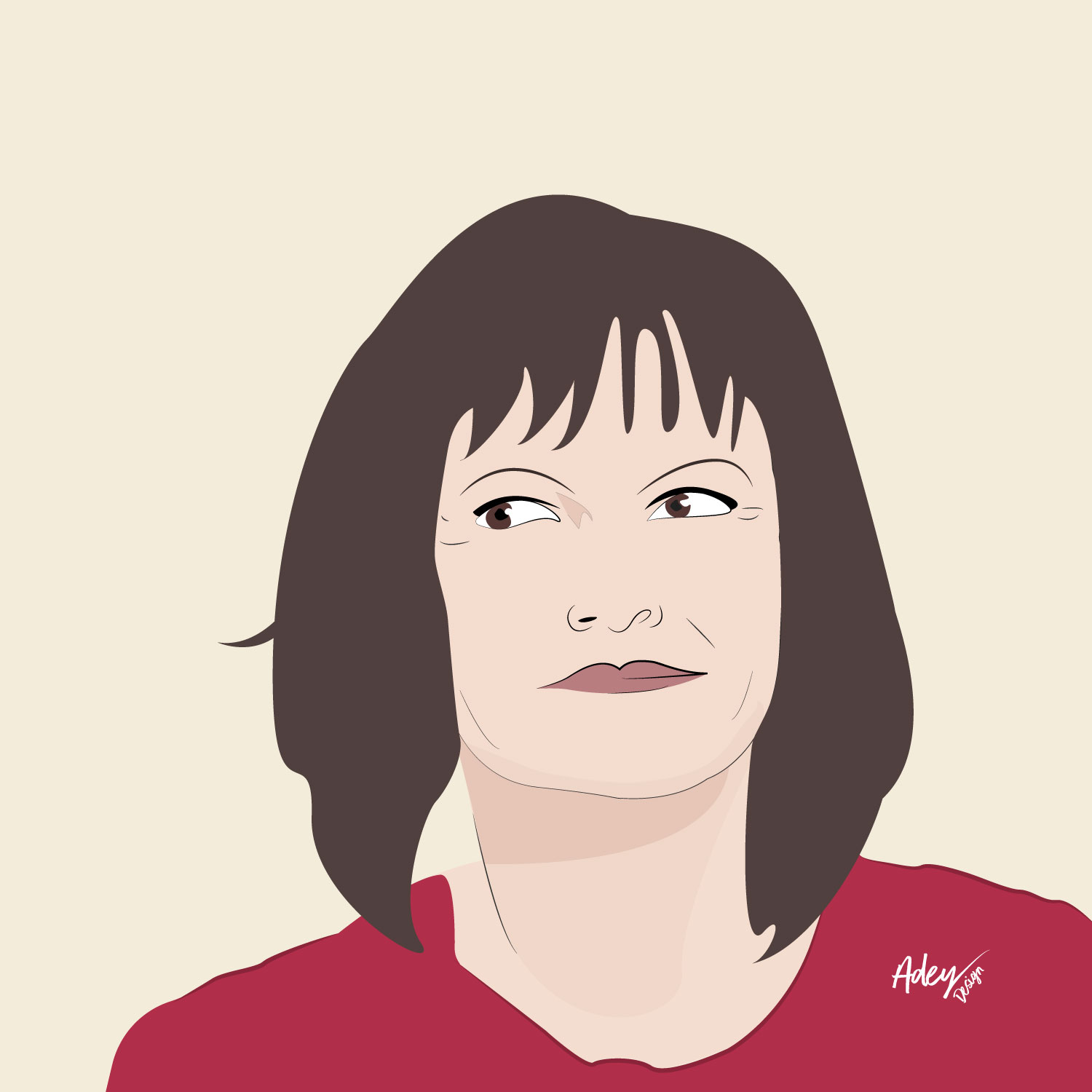 Dessin illustrator - portrait Maurane
